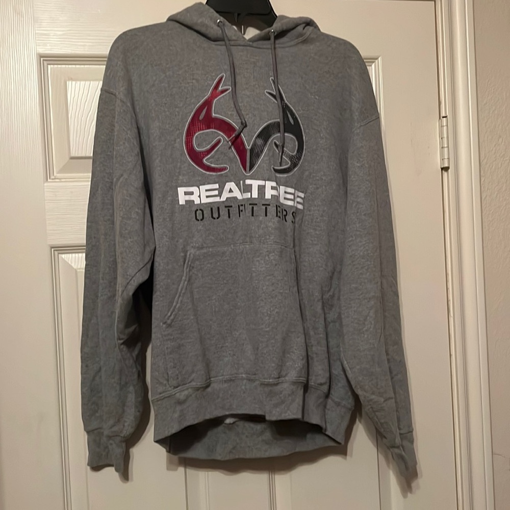Jerzees Realtree Outfitters hooded grey sweatshirt